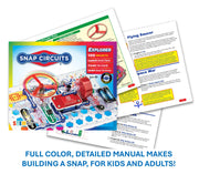 SNAP CIRCUITS Jr. SC-100 STEM Electronics Kit, 100+ Projects, Ages 8+ | Build 100+ STEM projects with 28 snap-together parts and a full-color project manual