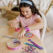 Melissa & Doug Design-Your-Own Bracelets Jewelry Making Craft Kit | DIY Jewelry, 4 Reversible Bracelets, 100+ Gem & Glitter Stickers, Arts & Crafts Activity, Preschool Toys for Kids, Ages 4+