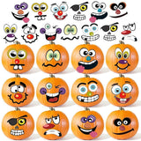 Halloween Mini Pumpkin Decorating Stickers for Kids Toddlers Party Favors | 18 sheets, 36 pack, small, pumpkin face stickers, treat gifts