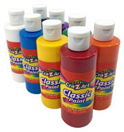 Cra-Z-Art Washable Classic Paint Bulk Pack 8ct, Assorted Colors 4oz each bottle