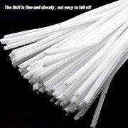 100 Pieces Pipe Cleaners Craft Chenille Stem White Pipe Cleaners
