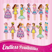 Imagimake DIY Magnetic Dress-Up Princess, 30 Magnetic Dresses & Accessories | Pretend Play Magnetic Toys for Kids, Interchange & Create Unlimited Outfits, Gift for Girls Ages 3,4,5,6,7,8 Years Old