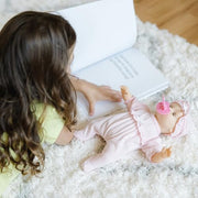 Melissa & Doug Mine to Love Jenna 12" Baby Doll with Moving Eyes, Thumb & Pacifier Sucking Action, Doll Clothes & Accessories, Toddler Toys for Girls & Boys Ages 18 Mo+
