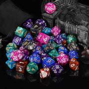 QMay 7 Sets Polyhedral Dice - 49 Pcs (7 X 7) DND Dice + 7 Drawstring Bags | 7 Colors D4 D6 D8 D10 D% D12 D20, Great for Dungeons&Dragons, MTG, Role Playing Table Games, Dice Goblins, RPG Players & DMs