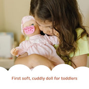 Melissa & Doug Mine to Love Jenna 12" Baby Doll with Moving Eyes, Thumb & Pacifier Sucking Action, Doll Clothes & Accessories, Toddler Toys for Girls & Boys Ages 18 Mo+