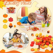 JUNEBRUSHS 150Pcs Fall Mini Erasers, Cute Thanksgiving Erasers Bulk | Mini Erasers for Maple Leaf, Novelty Pencil Erasers Stationery for Classroom Prizes, Homework Rewards, Gifts Party Favors